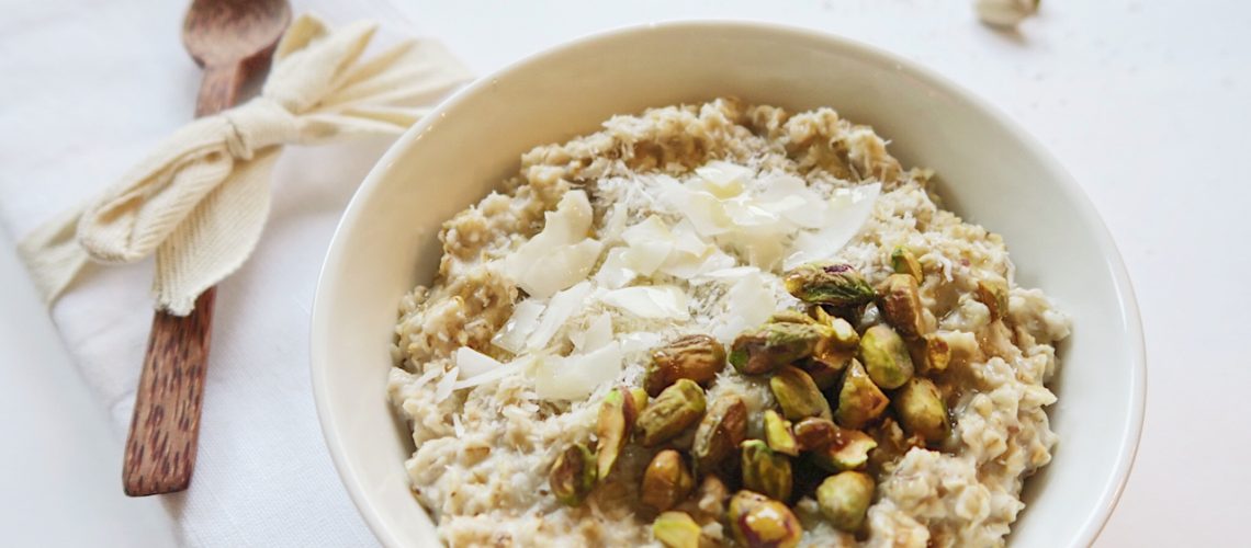 porridge noix de coco et pistaches