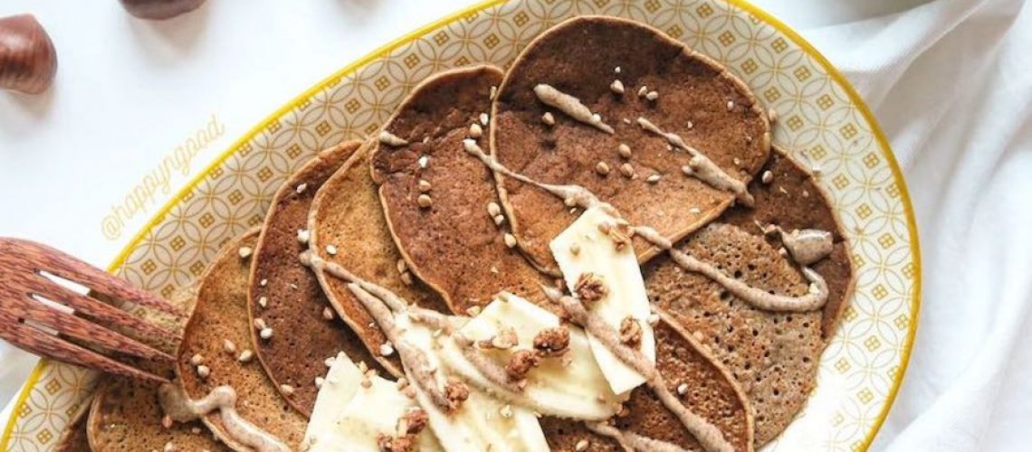 pancake à la farine de châtaigne
